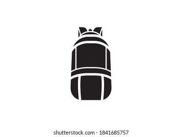 Minimales Taschensymbol- und Logo-Design in Vektorgrafik