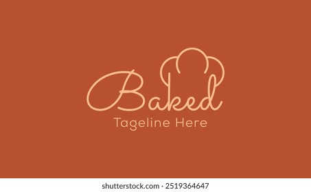 Design de logotipo de tipografia cozida mínima