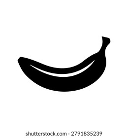 Minimal Banana Fruit Silhouette Icon Vector