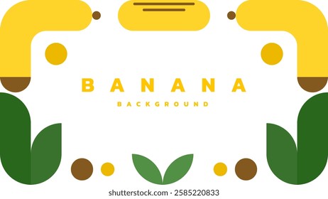 Minimal banana geometric background. Use for backdrop, banner, web page background, presentation background.