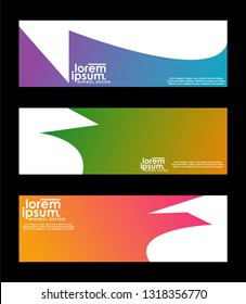 Minimal banner design. Colorful halftone gradient. Future geometric patterns. very suitable for your work project. Vector Eps10.