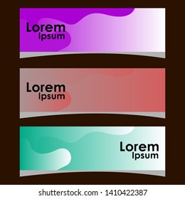 Minimal banner design. Future geometric patterns. Gradient Banner.