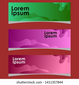 Minimal banner design. Future geometric patterns. Gradient Banner.