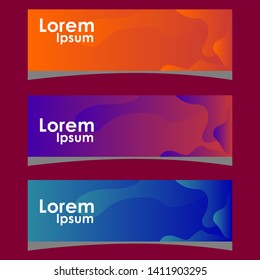 Minimal banner design. Future geometric patterns. Gradient Banner.