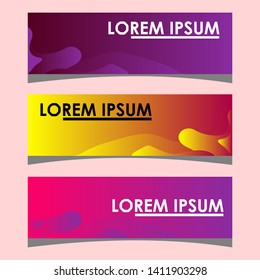 Minimal banner design. Future geometric patterns. Gradient Banner.
