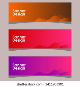 Minimal banner design. Future geometric patterns. Gradient Banner.