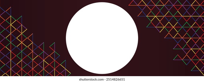 Minimal banner design with space for text, circle text box. copy space and abstract. product background social media Ads. Vector design