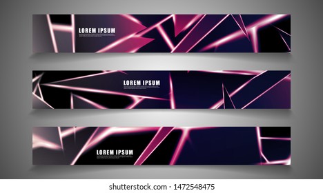 Minimal banner design. Triangular shape vector design background. print templates for ad background