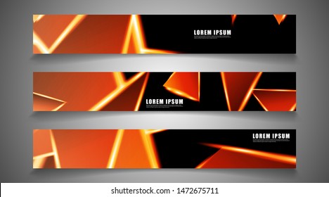 Minimal banner design. Triangular shape vector design background. print templates for ad background