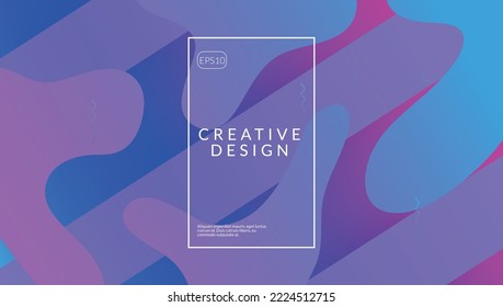 Minimal Banner. Flat Futuristic Shape. Purple Graphic Layout. Abstract Pattern. Wave Landing Page. Plastic Page. Creative Magazine. Neon Poster. Lilac Minimal Banner