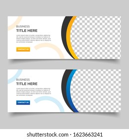 Minimal banner template design. Vector illustration EPS 10