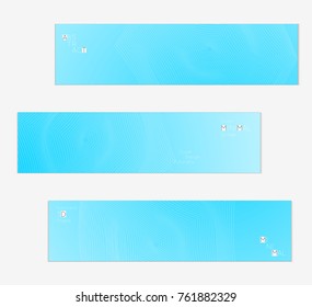 Minimal banner templates with futuristic 3D meshes. Abstract grid shape on bright gradient background. Social media web banner. Future geometric design.