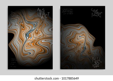 Minimal banner templates with marble striped texture. Abstract bright color splash background. Social media web banner. Future geometric design with marbling pattern.