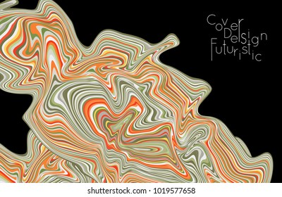 Minimal banner templates with marble striped texture. Abstract bright color splash background. Social media web banner. Future geometric design with marbling pattern.