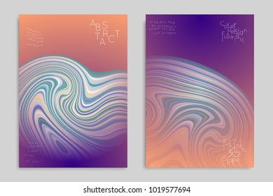 Minimal banner templates with marble striped texture. Abstract bright color splash background. Social media web banner. Future geometric design with marbling pattern.