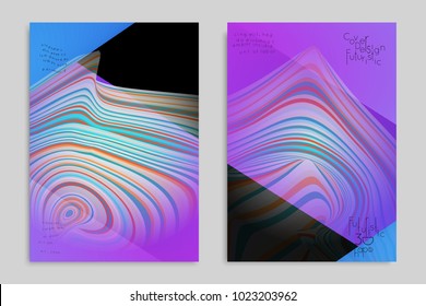 Minimal banner templates with marble striped texture. Abstract bright color splash background. Social media web banner. Future geometric design with marbling pattern.