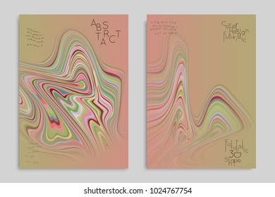 Minimal banner templates with marble striped texture. Abstract bright color splash background. Social media web banner. Future geometric design with marbling pattern.
