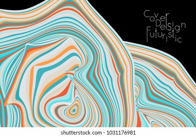 Minimal banner templates with marble striped texture. Abstract bright color splash background. Social media web banner. Future geometric design with marbling pattern.