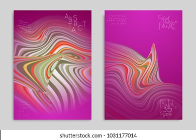 Minimal banner templates with marble striped texture. Abstract bright color splash background. Social media web banner. Future geometric design with marbling pattern.