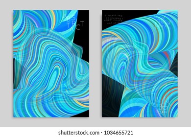 Minimal banner templates with marble striped texture. Abstract bright color splash background. Social media web banner. Future geometric design with marbling pattern.