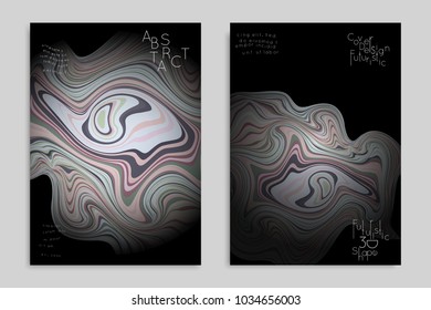 Minimal banner templates with marble striped texture. Abstract bright color splash background. Social media web banner. Future geometric design with marbling pattern.