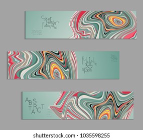 Minimal banner templates with marble striped texture. Abstract bright color splash background. Social media web banner. Future geometric design with marbling pattern.