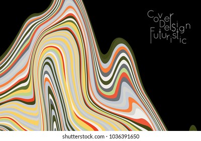 Minimal banner templates with marble striped texture. Abstract bright color splash background. Social media web banner. Future geometric design with marbling pattern.