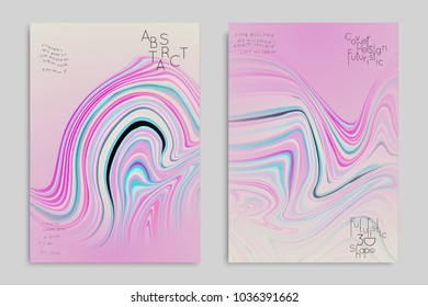 Minimal banner templates with marble striped texture. Abstract bright color splash background. Social media web banner. Future geometric design with marbling pattern.