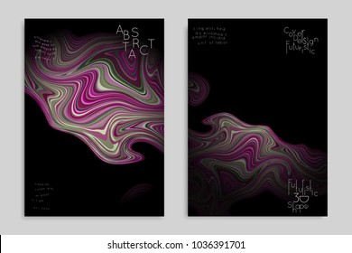 Minimal banner templates with marble striped texture. Abstract bright color splash background. Social media web banner. Future geometric design with marbling pattern.