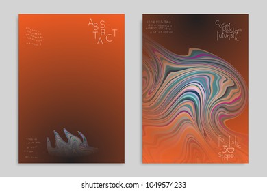 Minimal banner templates with marble striped texture. Abstract bright color splash background. Social media web banner. Future geometric design with marbling pattern.