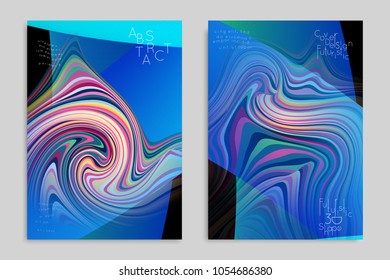 Minimal banner templates with marble striped texture. Abstract bright color splash background. Social media web banner. Future geometric design with marbling pattern.