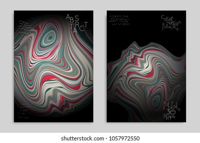 Minimal banner templates with marble striped texture. Abstract bright color splash background. Social media web banner. Future geometric design with marbling pattern.