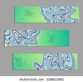 Minimal banner templates with marble striped texture. Abstract bright color splash background. Social media web banner. Future geometric design with marbling pattern.