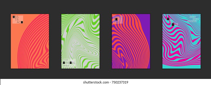 Minimal banner templates with marble striped texture. Abstract bright color splash background. Social media web banner. Future geometric design with black marbling pattern on gradient backdrop.
