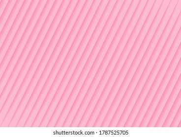 Minimal banner.Pink diagonal stripes abstract background. Pastel strips vector backdrop.