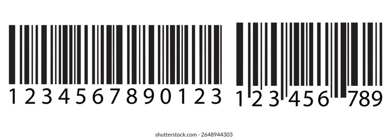 Minimal Barcode Icon – Fake Bar Code Symbol for Product Label, Inventory, 
and Retail Scanning – Vector Illustration on Transparent Background