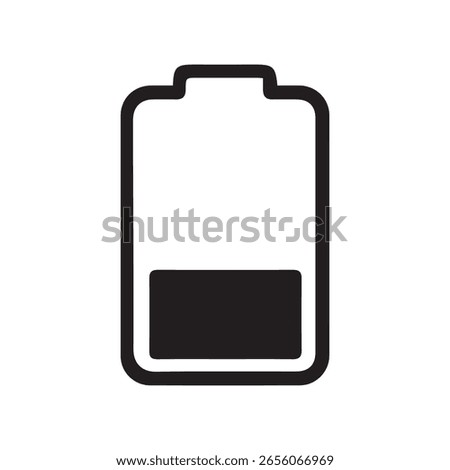 Minimal Battery Vector Outline Design
