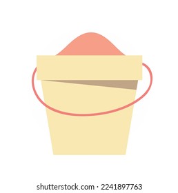 minimal beach sand basket vector