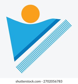 Diseño de ilustración de onda de playa mínima 