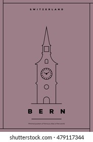 Minimal Bern City Poster Design