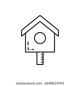 Minimal Bird House Line Icon