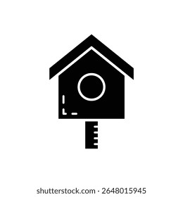 Minimal Bird House Solid Fill Icon