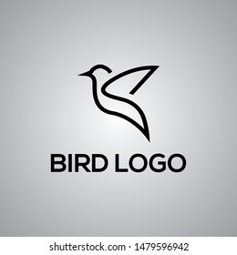 Minimal Bird logo design template