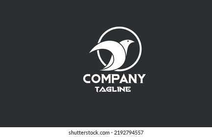 minimal bird logo design template
