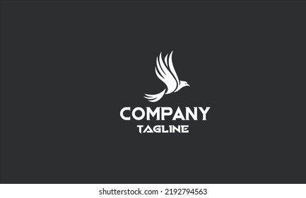 minimal bird logo design template