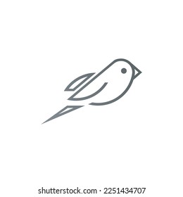 Minimal bird logo design template, bird logo