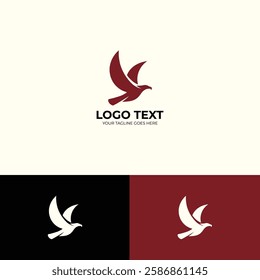 Minimal Bird logo design template