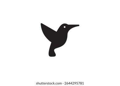 Minimal bird silhouette icon. Suitable for animal, nature, or symbol-based graphic designs.