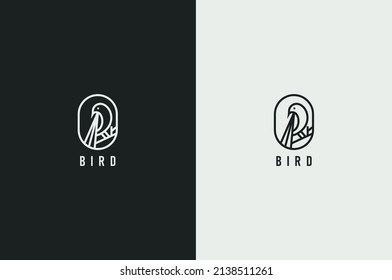Diseño de logotipo mínimo para pájaro simple