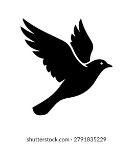 Minimal Bird Wing Silhouette Icon Vector